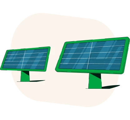 Ilustración de unas placas solares