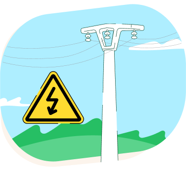 Ilustración de un operario de I-de junto a un cuadro eléctrico