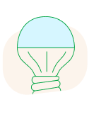 Ilustración de una bombilla LED